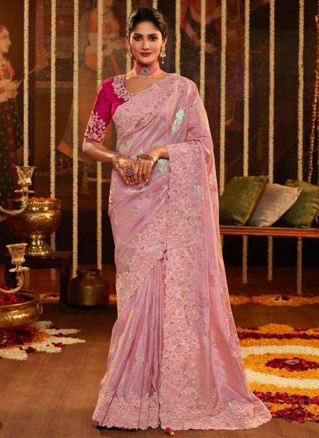 Baby Pink Colour Sulakshmi Celebration New Latest Designer Dola Silk Heavy Exclusive Festive Wear Saree Collection 7608